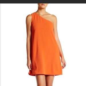 ALICE & OLIVIA Orange One Shoulder Electra Dress